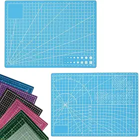 Base de Corte A4, 210 x 297 mm, com Marcas de Medição e Linhas Guias, para Artesanato e Design Gráfico (verde)
