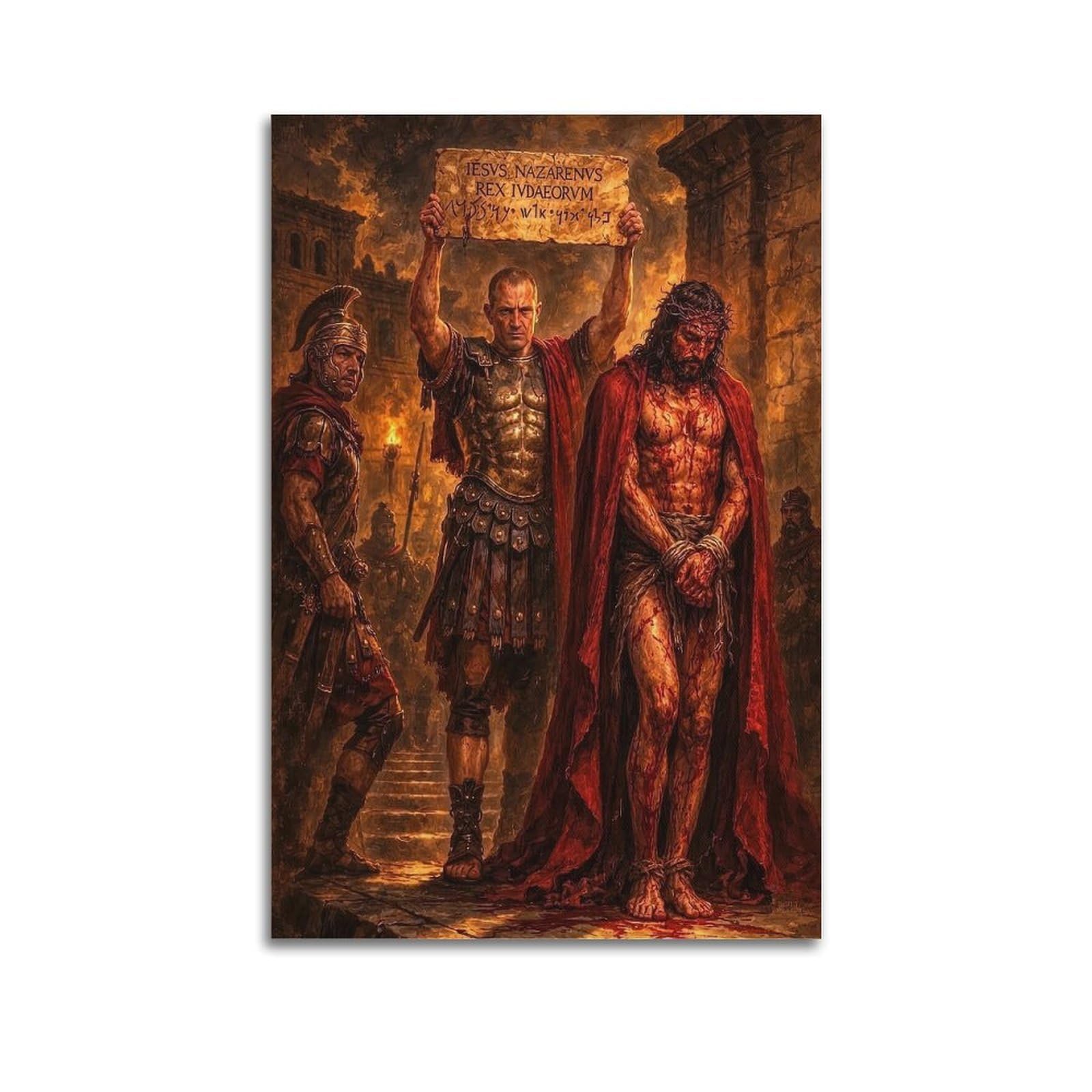 ESTE Religion Jesus Poster Judgment Christ Artwork Decorative Painting Canvas Modern Art Picture 20x30inch(50x75cm)