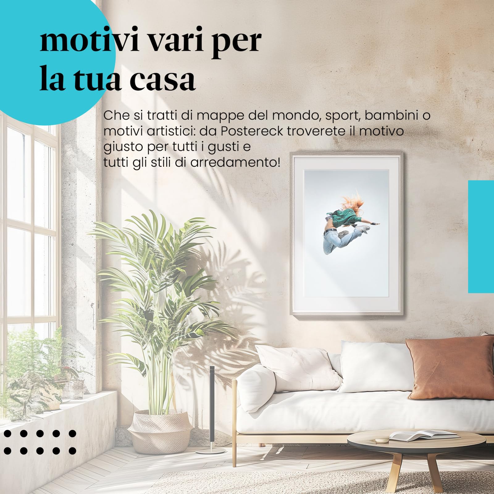 Postereck - 0637 - Hip hop, salto ballerina donna street dance musica - Decorazione da Parete, Stampa Artistica, Arredamento Interni, Stampa Fotografica - Tela - 100,0 cm x 75,0 cm