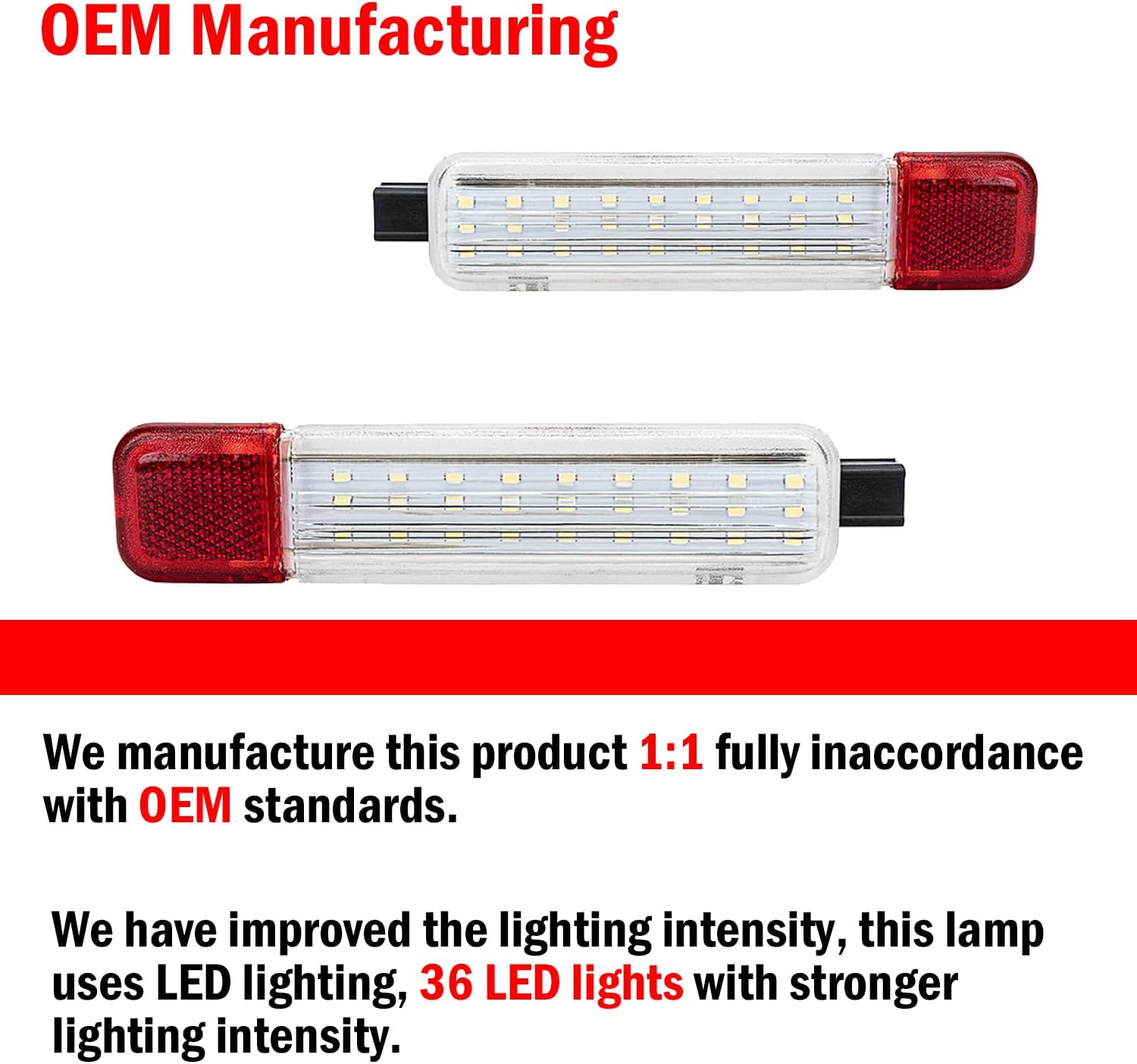Interior Door Light Courtesy Lamp fit for H2 Chevy Silverado Suburban Tahoe GMC Sierra Yukon Cadillac Escalade, Warning Lights Footwell Step Lamps Replaces 15021517 15021518 923-103 923-104 (4 pieces)