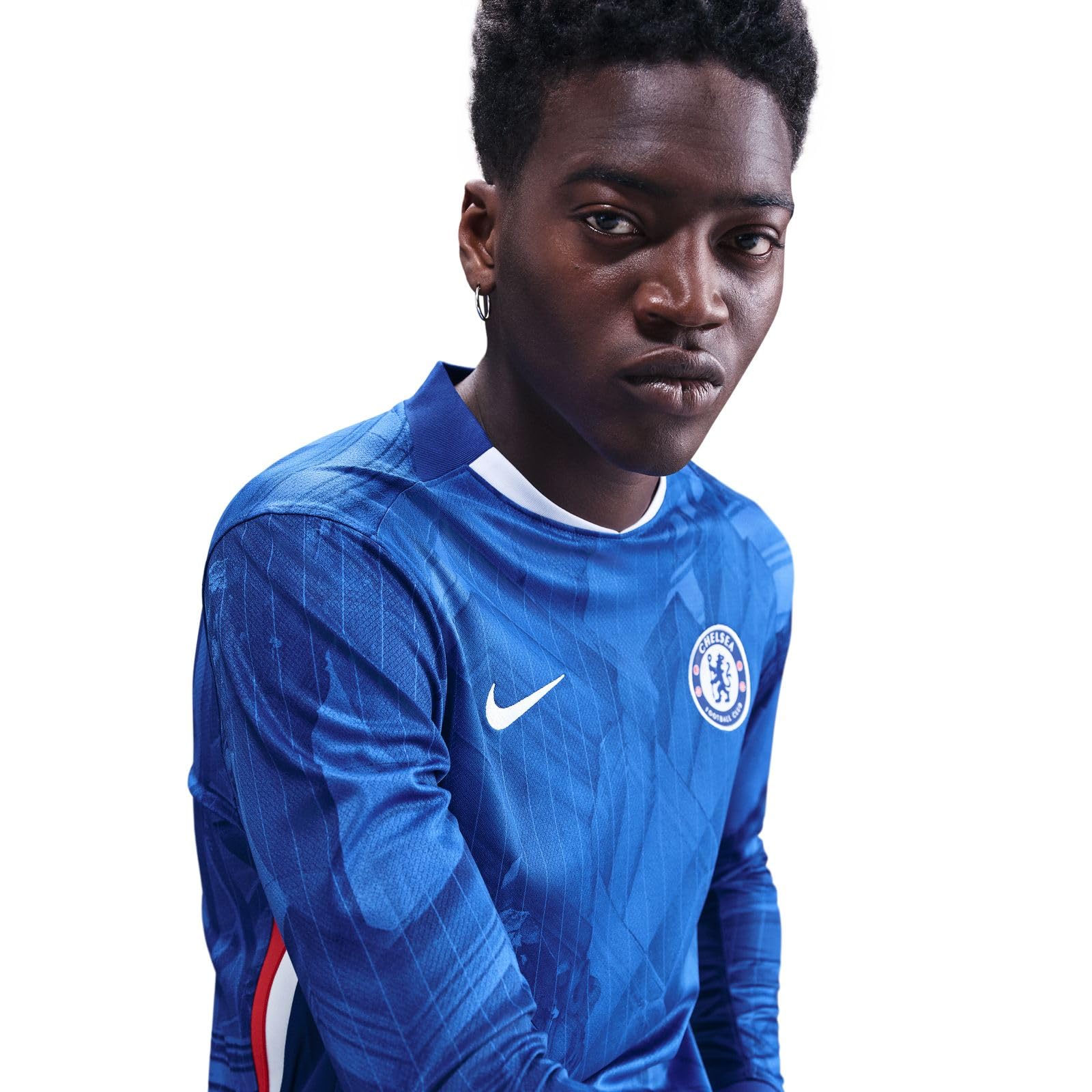 Nike FC Chelsea 2025/26 Stadium Home Nike Replika-Longsleeve-fußballtrikot mit Dri-Fit-technologie für Herren Maglia da Calcio a Maniche Lunghe Replica Uomo