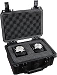 MEIJIA Étui rigide de protection étanche tout temps portable, étui pour caméra avec mousse ajustable, adapté pour drones, caméras, équipements, 10,62 po x 9,68 po x 4,87 po, noir élégant