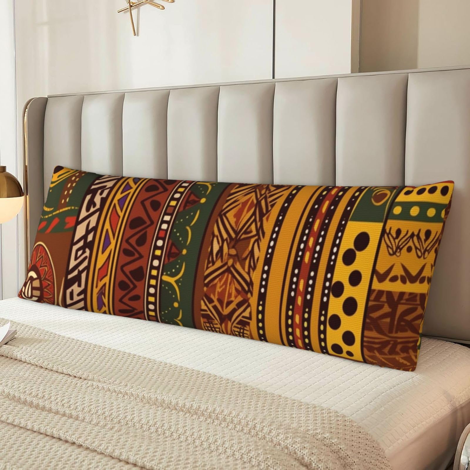 African National Patterns Body Pillow Cover with Hidden Zipper 54"X20",Ultra Soft Microfiber Long Pillow Case Decorative Bedding Pillowcase Cushion Cover Cases for Bedroom Couch Sofa,Home Gifts
