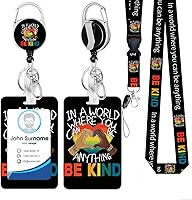 Vista 10 de Soporte para tarjeta de identificación con cordón, soporte positivo para tarjetas de identificación con carrete, retráctil, desmontable, tarjeta