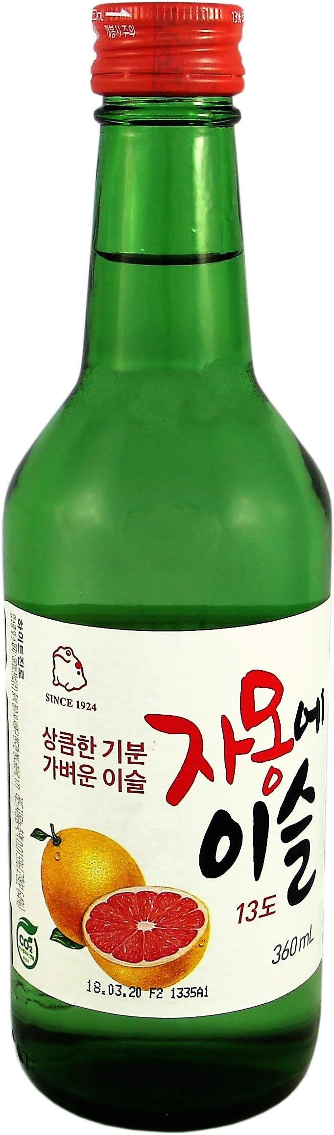 Jinro Grapefruit Flavour Soju Alc. 13% 350ml