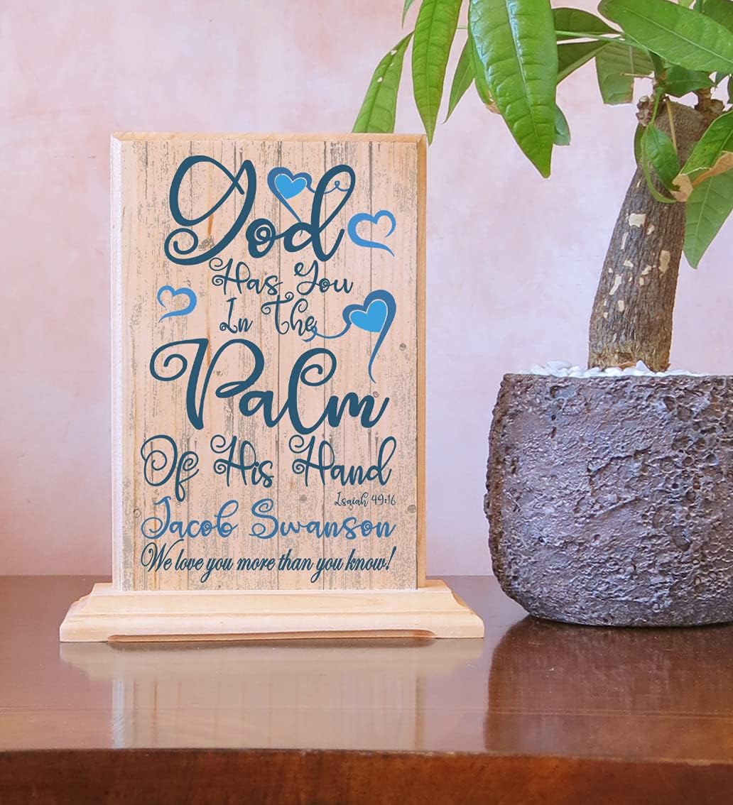 Broad Bay Personalized Baby Gift Nursery Decor Gift for New Parents Custom Christian Newborn Boy or Girl Gift