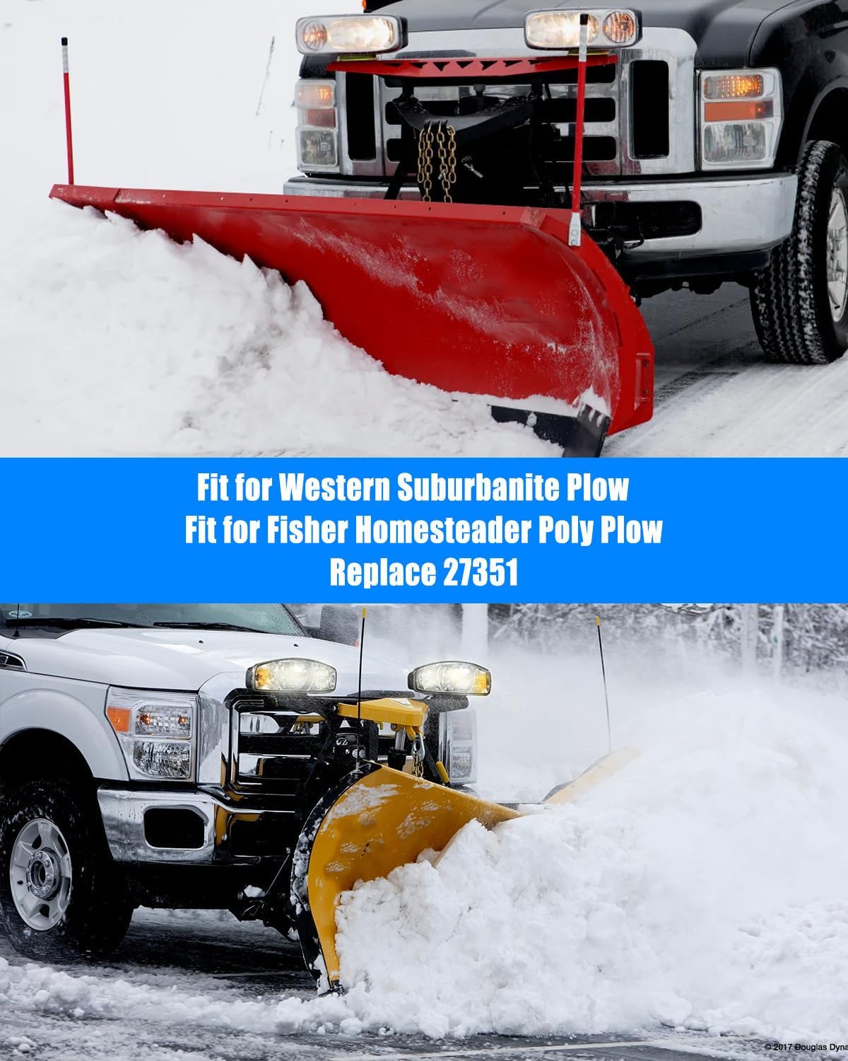 Elastomeric Rubber Trip Spring Kit Replace 27351, Plow Spring Fit for Western Suburbanite Fisher Homesteader Poly Plow, with Screws