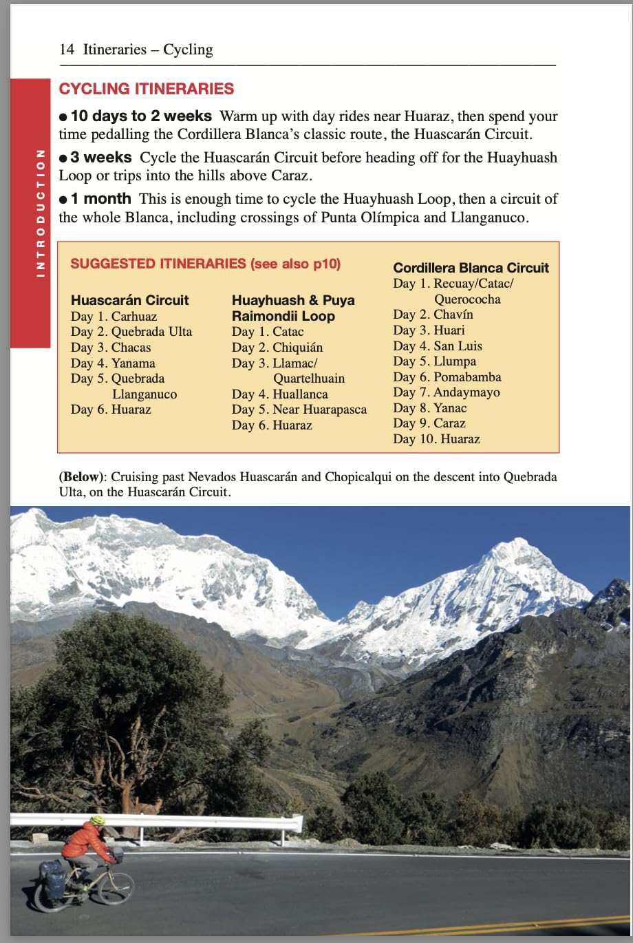 Peru's Cordilleras Blanca & Huayhuash: The Hiking & Biking Guide (Trailblazer Hiking and Biking Guides)
