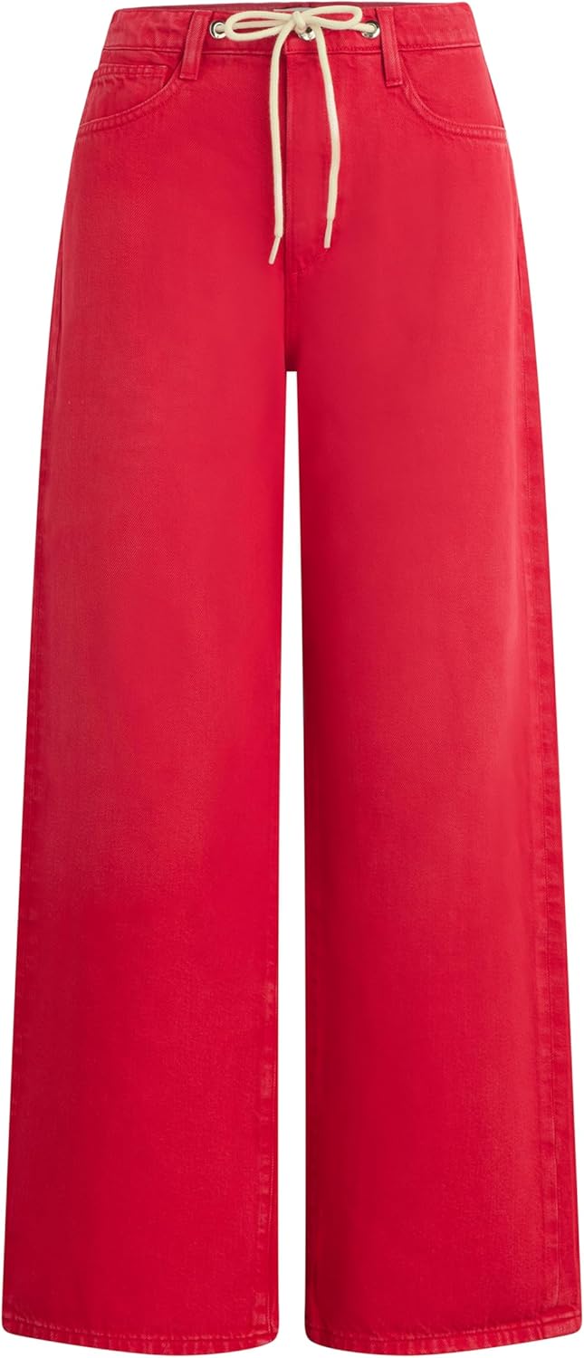 Joe's Women's The Ryan Relaxed Low Rise Straight Leg Draw Cord Denim Pant