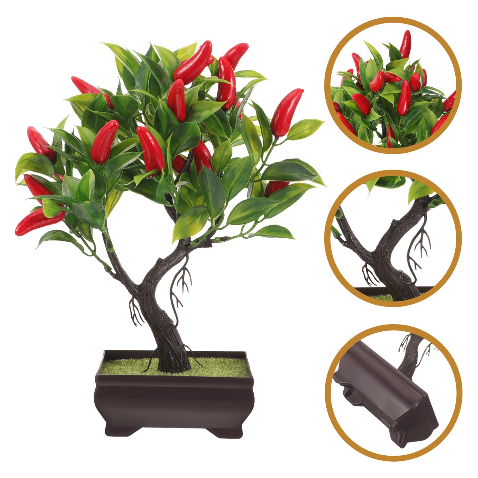 Gatuida 5 Pezzi Di Frutta Simulata Bonsai Decorazione Del Soggiorno Pianta Verde Da Tavolo Fiore Artificiale Piccoli Ornamenti Piccola Pianta Artificiale Palma Decorazione Frutta