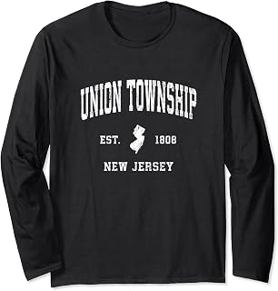 Union Township New Jersey NJ Vintage Athletic Sports Design Long Sleeve T-Shirt
