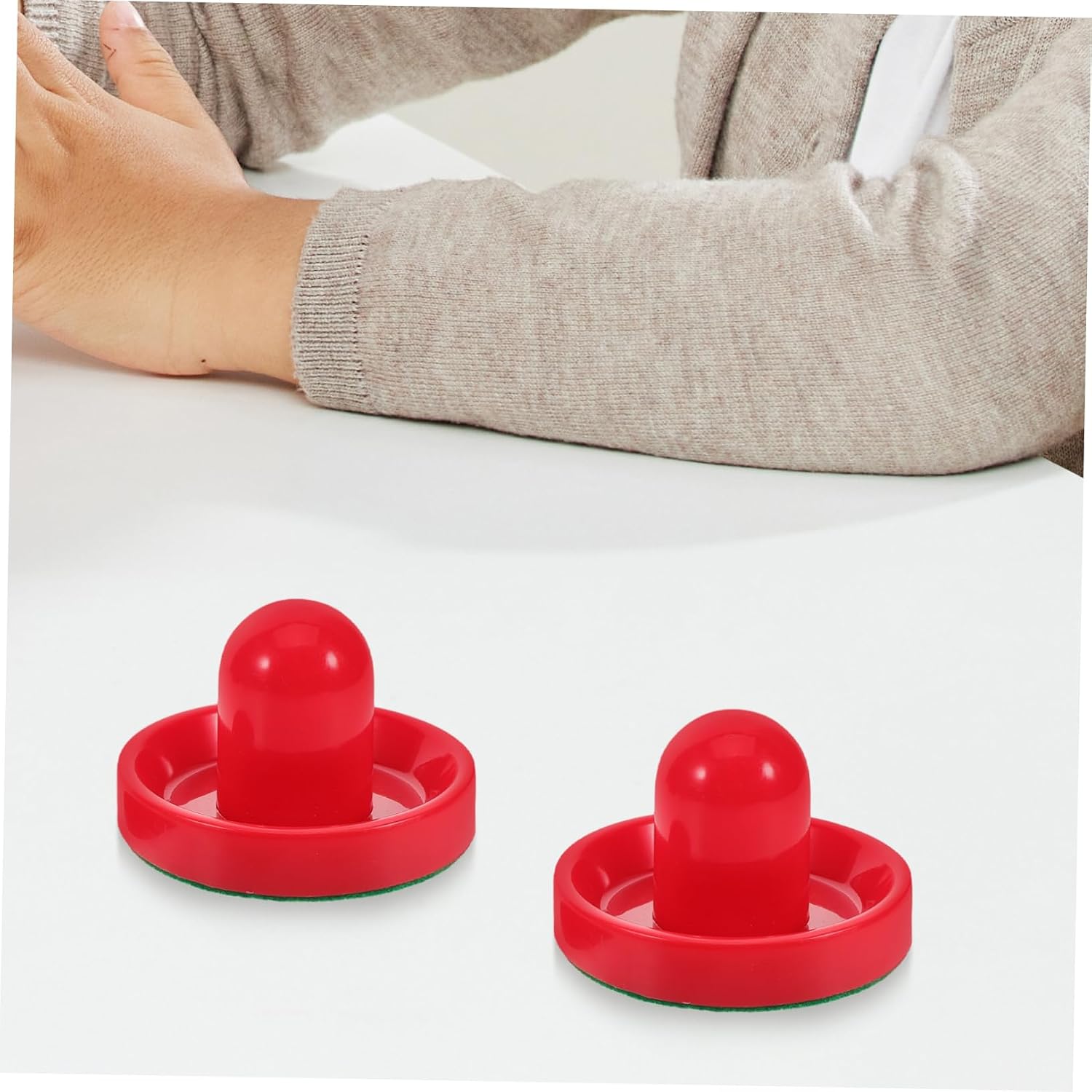 2pcs Plastic Hockey Strikers Pucks Air Hockey Replacement Parts for Tabletop Family-Friendly Equipment