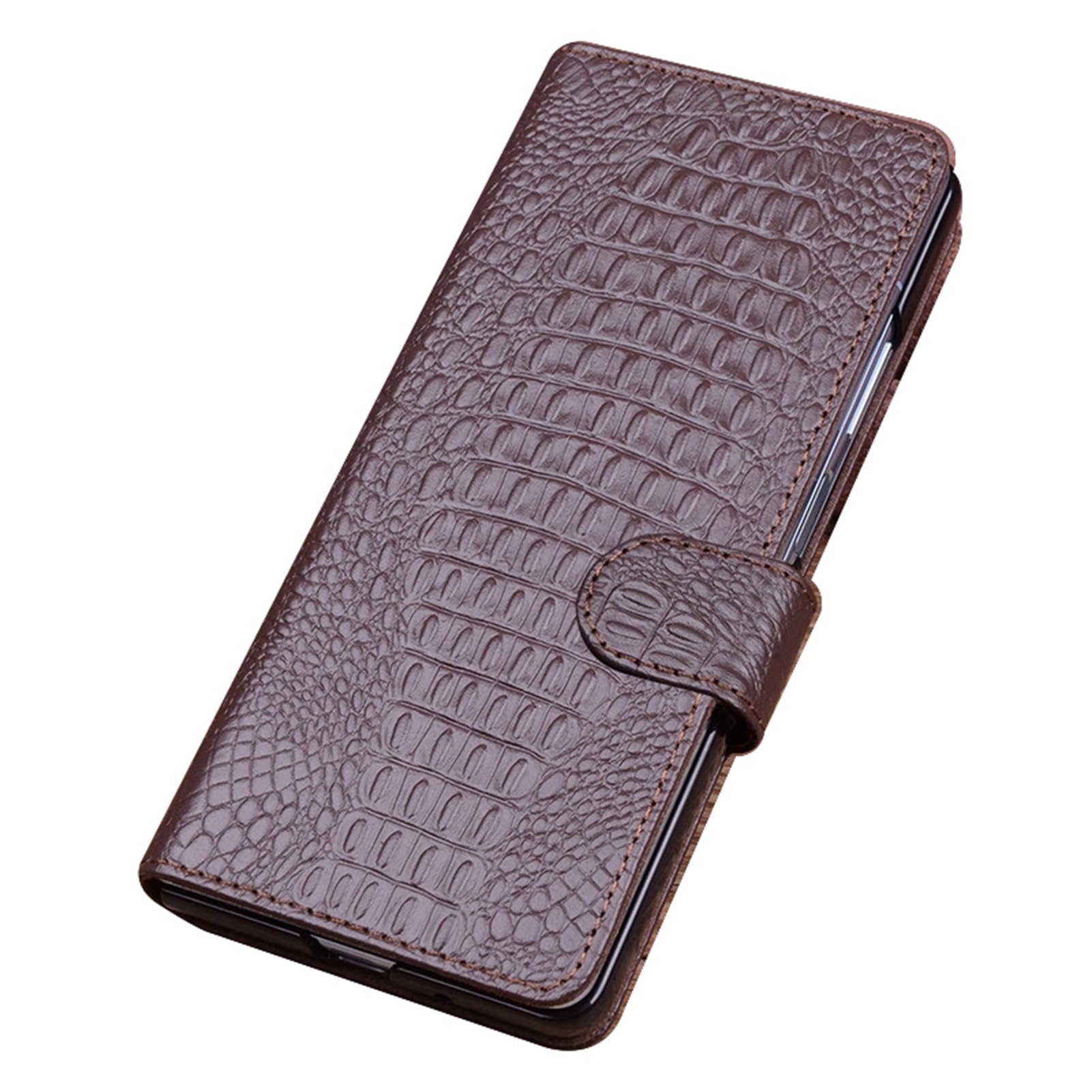 LUOTANL Handmade Case for Oppo Find N6, Magnetic Buckle Flip Shock Protection Genuine Leather Cover