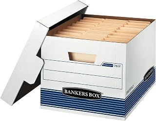 Bankers Box 20-Pack Medium-Duty File Storage Boxes, Letter/Legal, FastFold