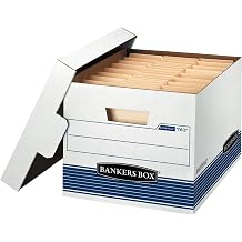 Bankers Box 0076315 STOR/FILE Orta Hizmet Saklama Kutular , FastFold, Kald rma Kapa , Letter/Legal, 20'li Paket