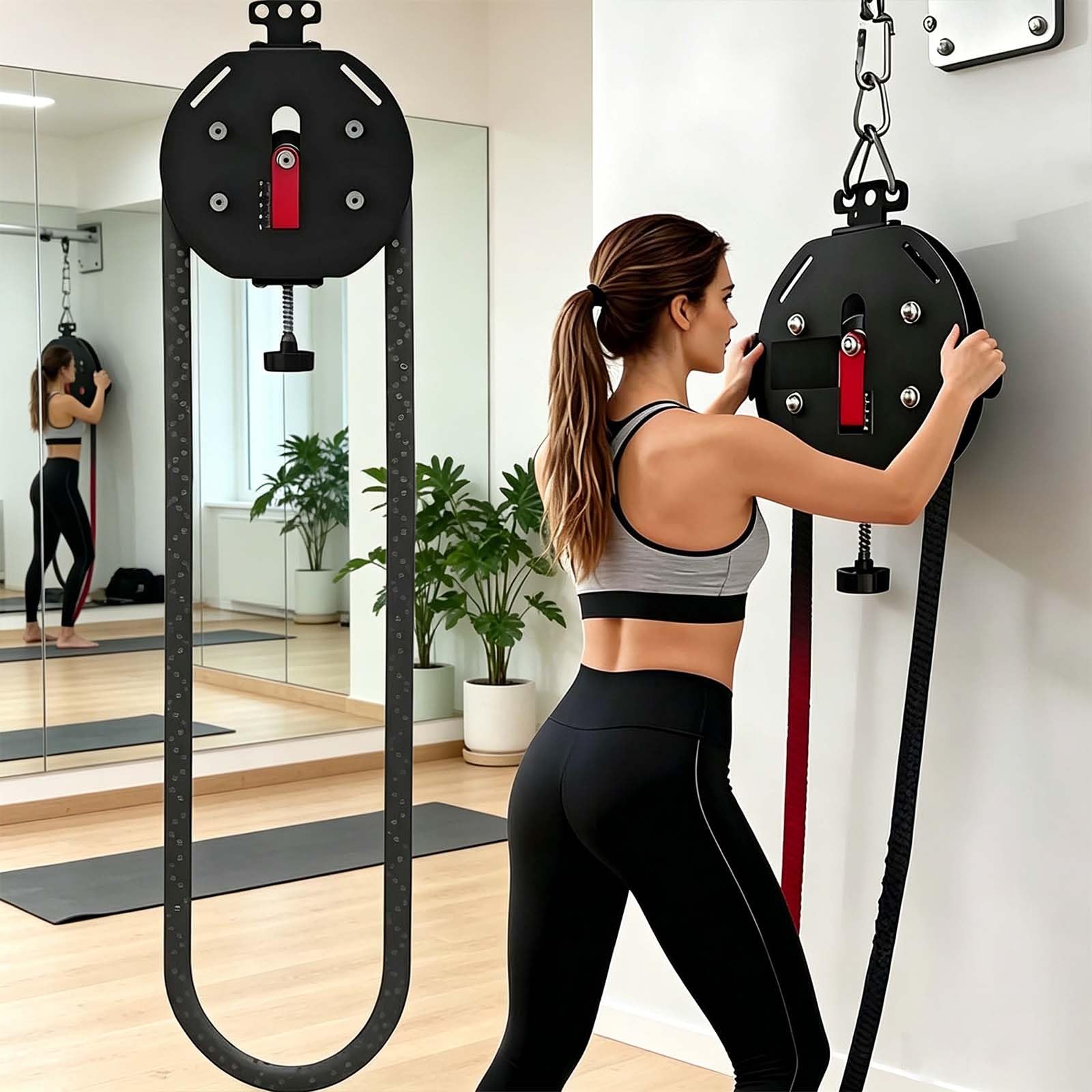 Endless Rope Trainer, Przenośny System Linki i Krążka na Siłownię Domową z Regulowanym Oporem (0-30kg), Premium Lina Nylonowa do Treningu Całego Ciała, Rąk, Pleców i Core