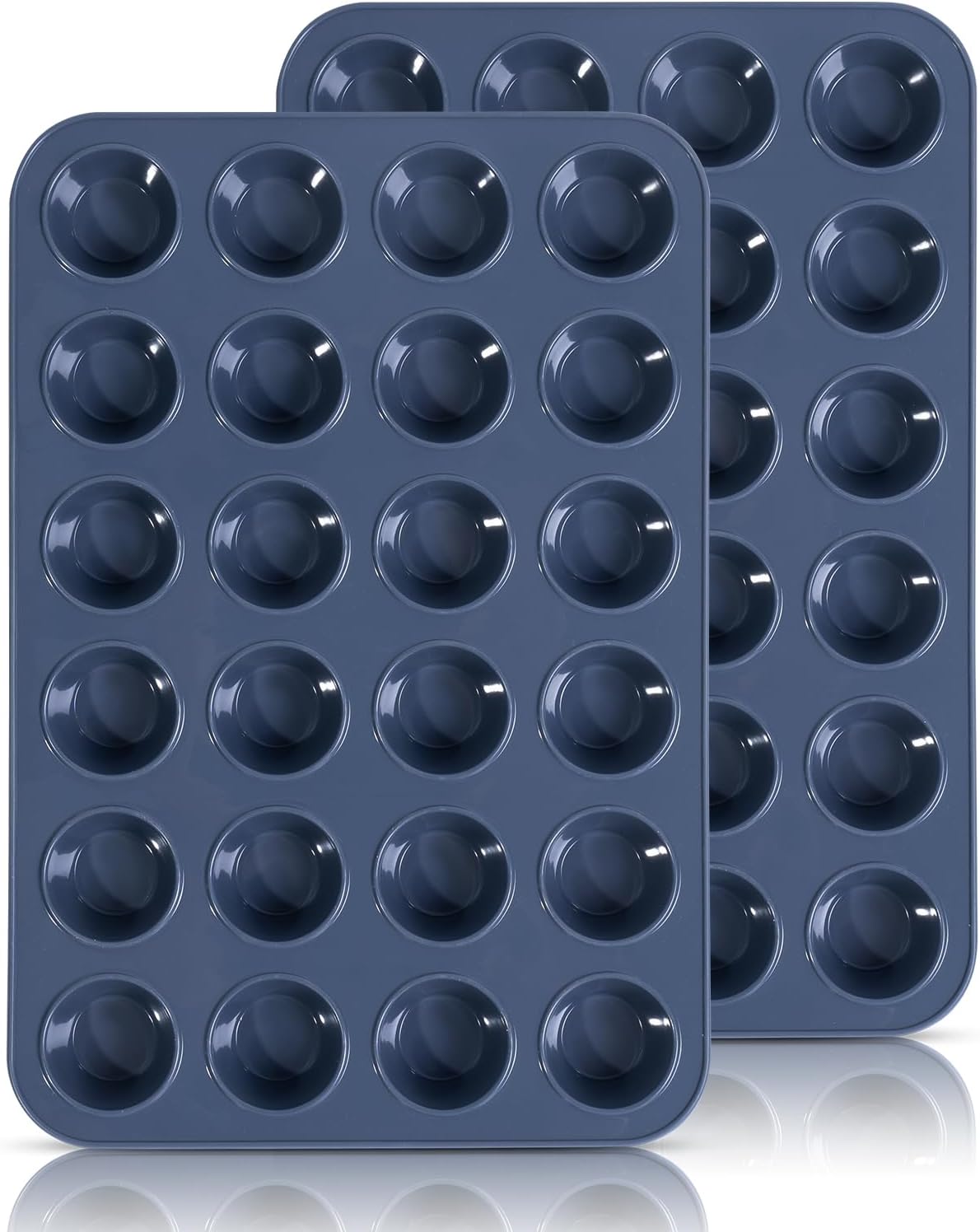 Nuenen 6 Pack Mini Muffin Pan Nonstick Mini Cupcake Pans 24