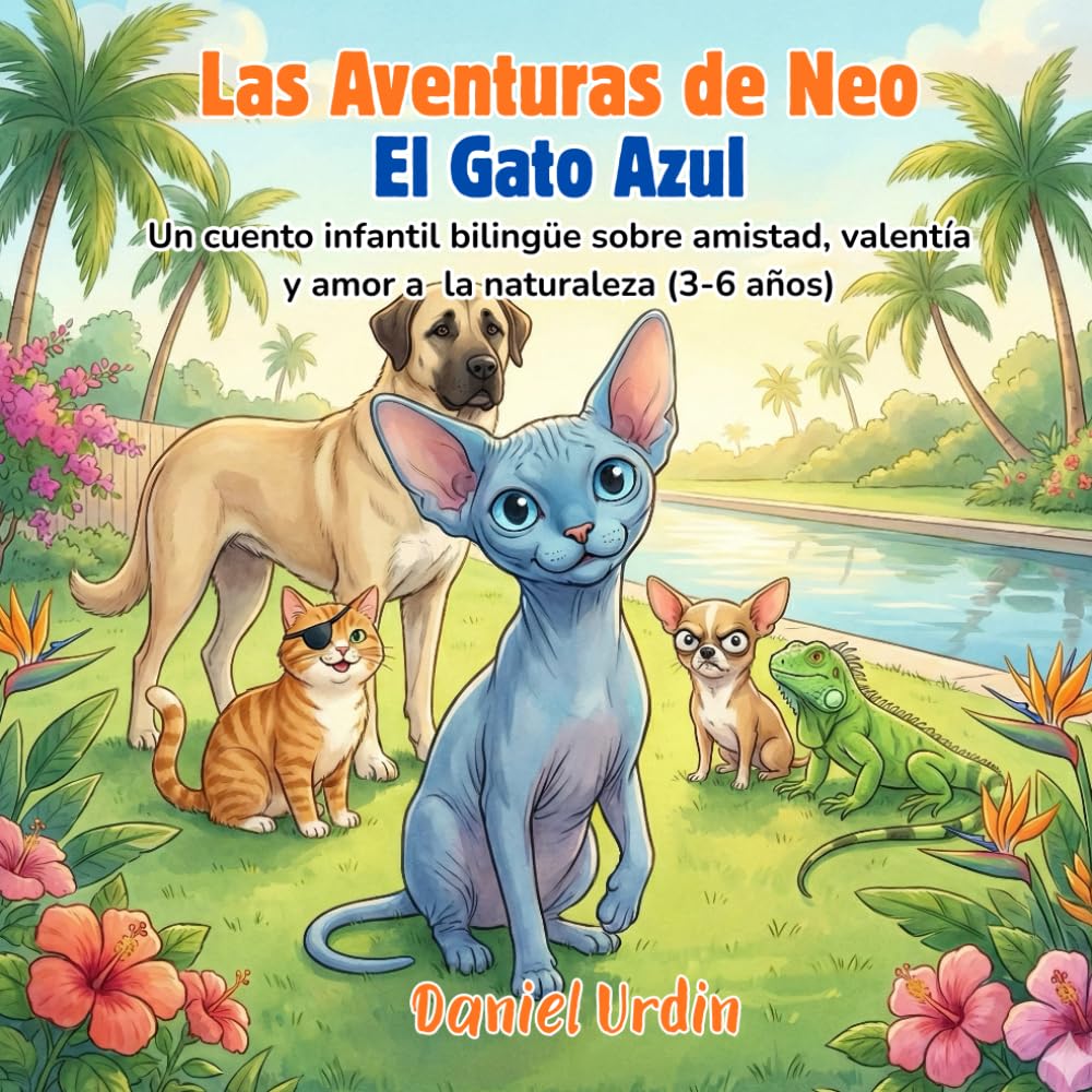 Las Aventuras de Neo: El Gato Azul: Un cuento bilingüe sobre amistad, valentía y respeto por la naturaleza
