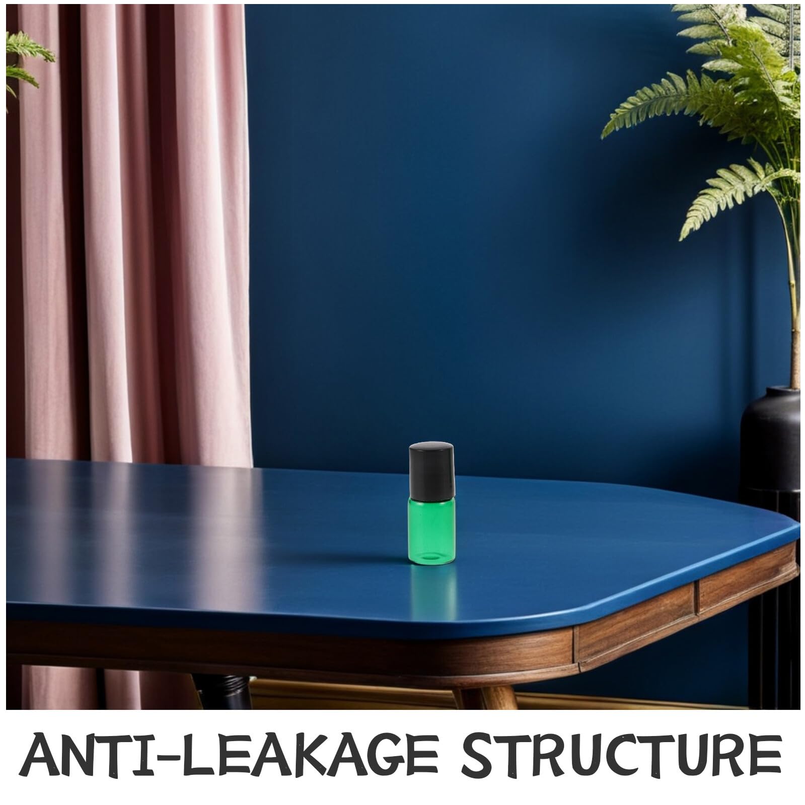 TEHAUX 15 Flaconi Roll-on in Vetro da 2 Ml per Oli Essenziali, Bottiglie Ricaricabili Tappo di Perdite, Mini Rullo per Profumi Portatile per Aromaterapia e Viaggi