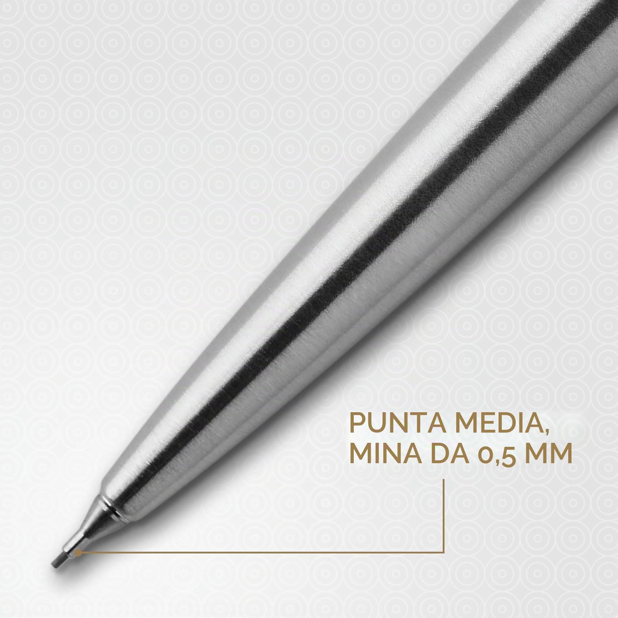 Parker Jotter Duo set regalo con penna a sfera e matita portamine (0,5 mm) | acciaio inossidabile con finiture cromate | ricarica di inchiostro blu | Materiale scolastico | confezione regalo