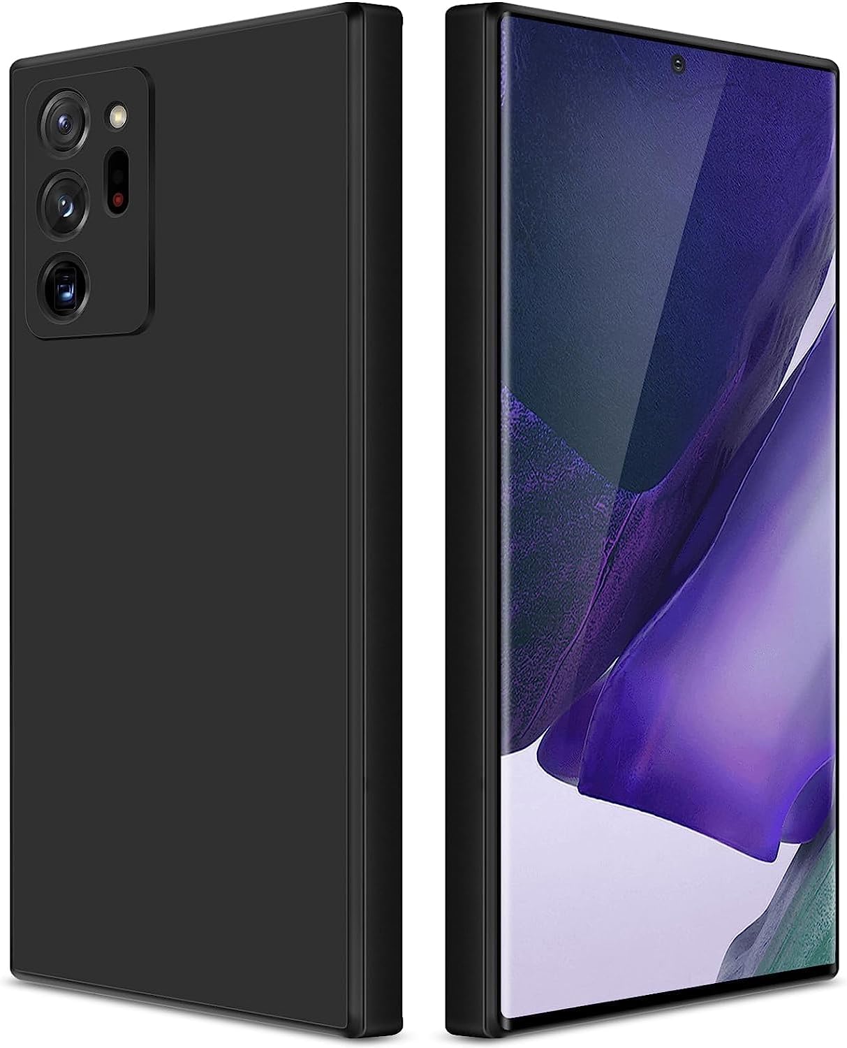 Case for Samsung Galaxy Note 20 Ultra Soft Silicone Gel Rubber Cover Shockproof Matte Finish Back Cover Inner Fabric Lining with Camera Protection Case for Samsung Galaxy Note 20 Ultra (Black)