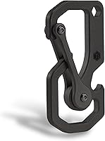 Vista 11 de KeyUnity Herramienta de llavero de mosquetón de titanio, 3 funciones en 1 multiherramienta para transporte diario (KU04)