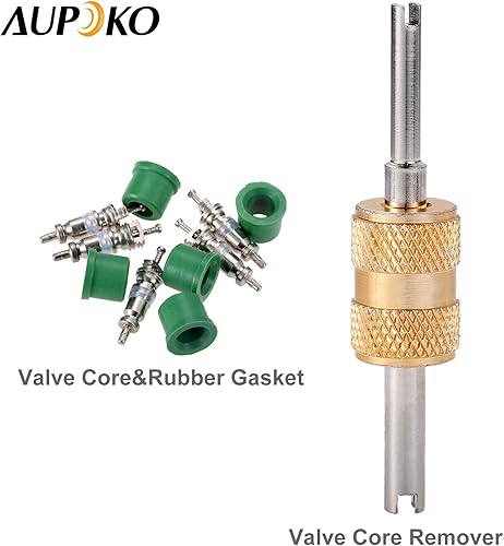 Miniatura 7 de Aupoko Adaptadores AC R134A Acopladores rápidos con kit de válvula de grifo de lata, accesorios de adaptador R134A ajustable, acoplador rápido,