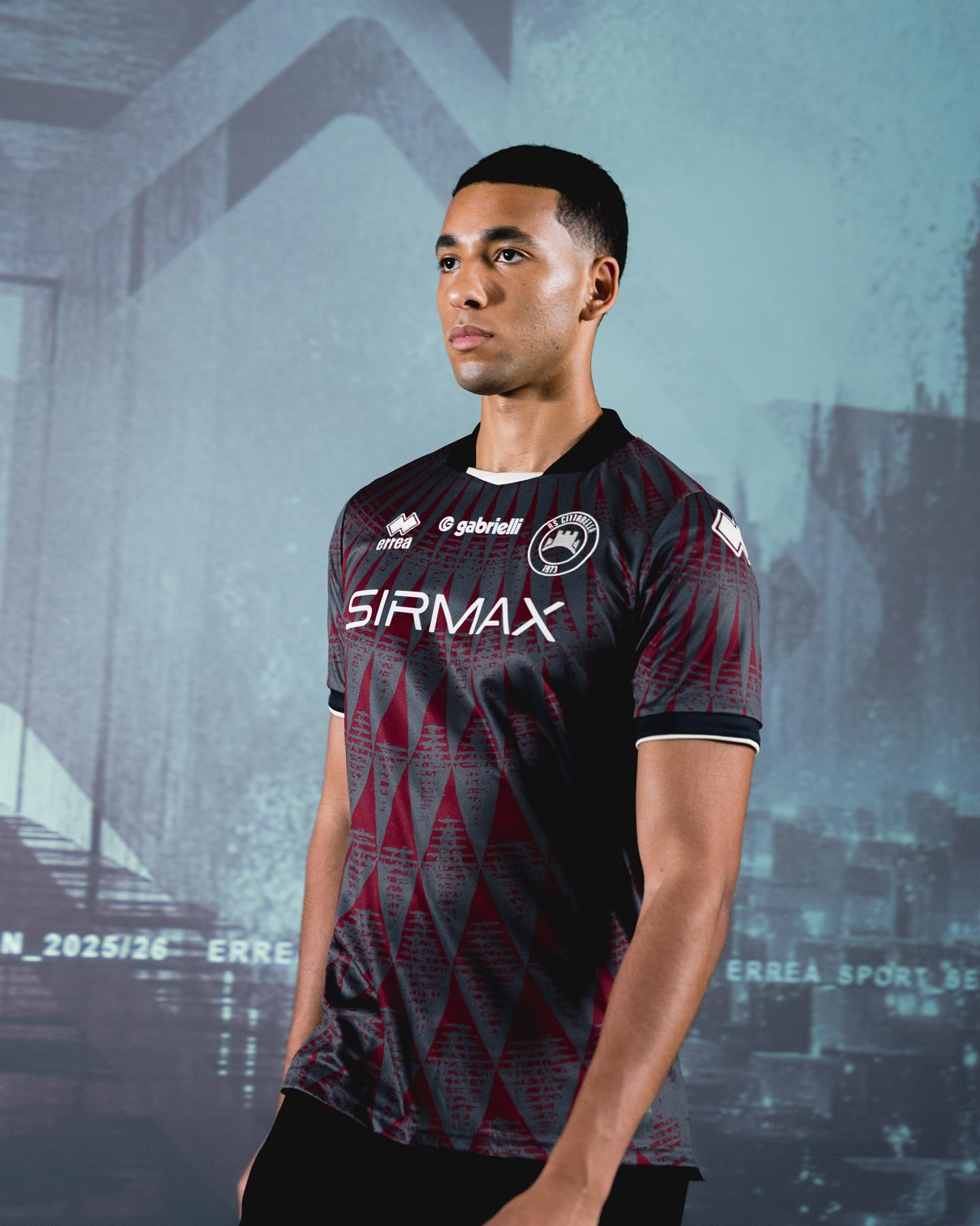 Maglia Calcio Uomo Special Edition 2025/26, Quarta Maglia Calcio Personalizzabile, Ufficiale Errea Uomo x Cittadella Calcio, Color Grigio, Edizione Speciale da Collezione