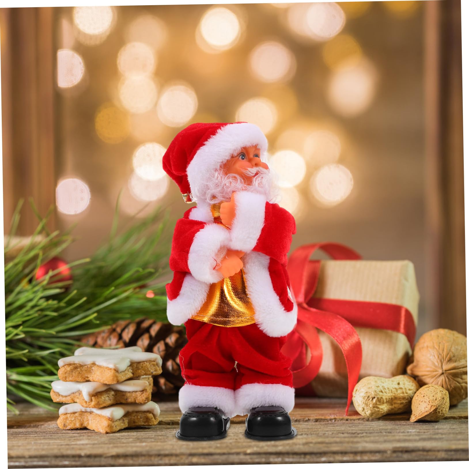 Muñeco Eléctrico Papá Noel Juguete para Fiestas de Navidad Regalo Divertido para Decoración Navideña Animada Muñeca Santa Claus para Festivo