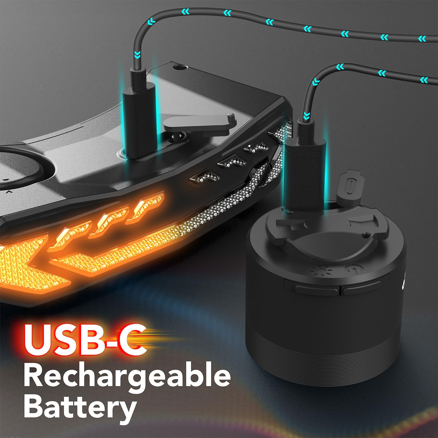Fosmon – Luz Trasera para Bicicleta 5 en 1 con Faro Delantero, Alarma 110dB, Intermitentes, Luz de Freno Automática, Timbre, Mando a Distancia, Recargable por USB-C, Antirrobo IP65