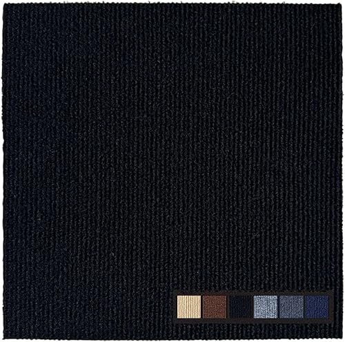 36 azulejos autoadhesivos para alfombras, cobertura de 36 pies cuadrados, cuadrados negros de 12 x 12 pulgadas, despegar y pegar, fácil de instalar,