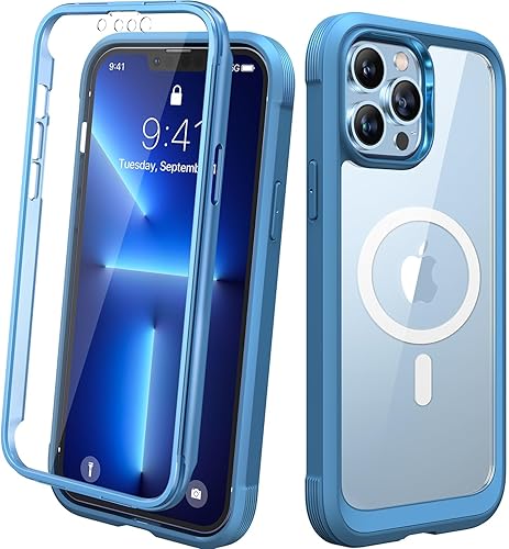 Miniatura 135 de Diaclara Funda magnética diseñada para iPhone Air, protector de pantalla de cuerpo completo, compatible con MagSafe, funda militar a prueba de Azul