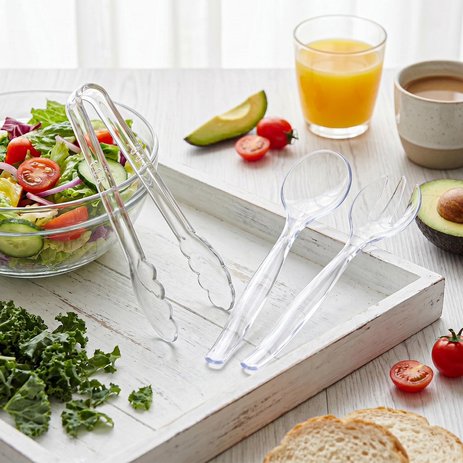 Plastic Serving Utensil Set - 18 Piece Buffet Set -6 Plastic Serving Utensil Set - 18 Piece Buffet Set -6