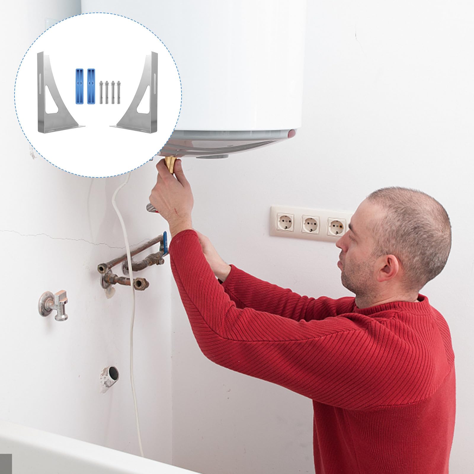 Acciaio Supporto Inox per Parete da Elettrico Scaldabagno