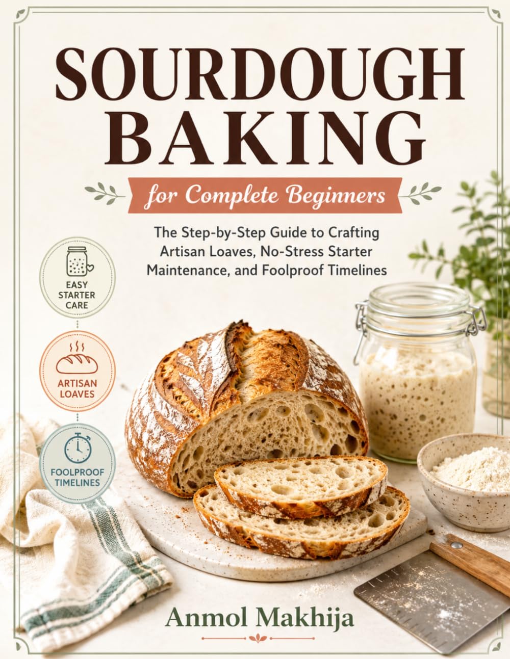 SOURDOUGH BAKING for Complete Beginners: The Step-by-Step Guide to Crafting Artisan Loaves, No-Stress Starter Maintenance, and Foolproof Timelines