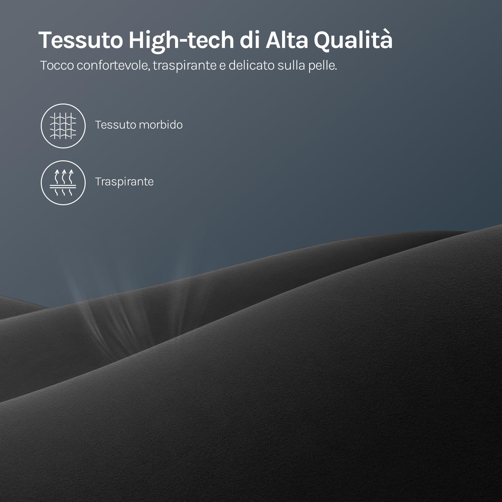 WOLTU Sedia Gaming, Ampia Sedia da Ufficio Ergonomica Imbottita con Cuscino a Molla, Alta Capacità di Carico, Poltrona per Computer con Schienale Alto e Poggiapiedi, Tessuto Tecnologico, Nero, GS10sz