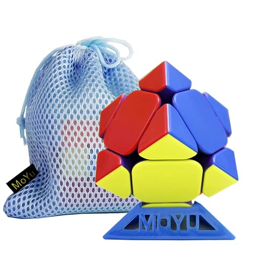 Oostifun OJIN MoYu MOFANGJIAOSHI MoYu RS Skewb M Maglev Versione Doppio Sistema di Regolazione Cube Puzzle Viola nucleo interno con un sacchetto cubo e un treppiede cubo (Multi colore)