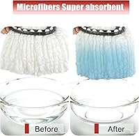 Vista 6 de Repuesto de cabezal de fregona, paquete de 3 repuestos de repuesto para trapeador giratorio compatible con el sistema O Cedar Easywring de 1 tanque