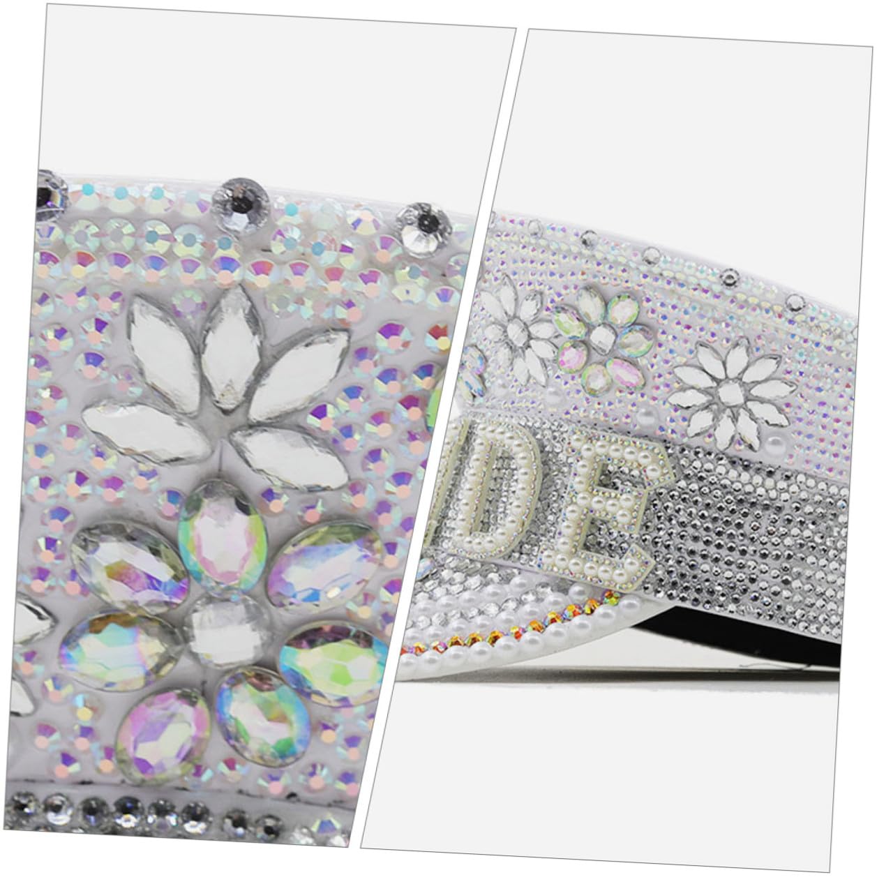 Gatuida Sombrero de Novia Pedrería Tamaño Ajustable Accesorio para Despedida de Soltera y Boda Diseño Brillante para Fiesta y Playa