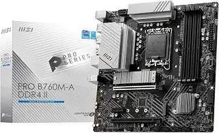 MSIマザーボード PRO B760M-A DDR4 II 第14/13/12世代Intel CPU(LGA1700) 【白い自作PCで快適ゲーム】 [B760 搭載] MB6318