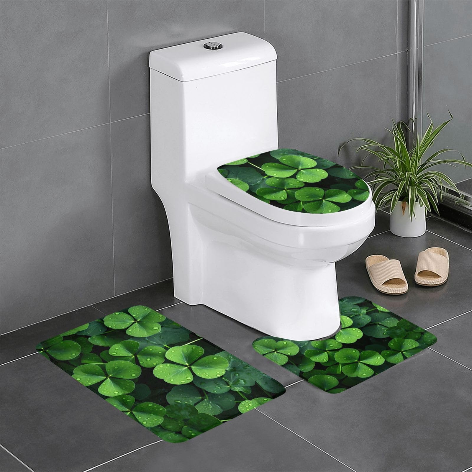 Tapis de bain anti-glisse lot de 3 séchage rapide fini les sols mouillés