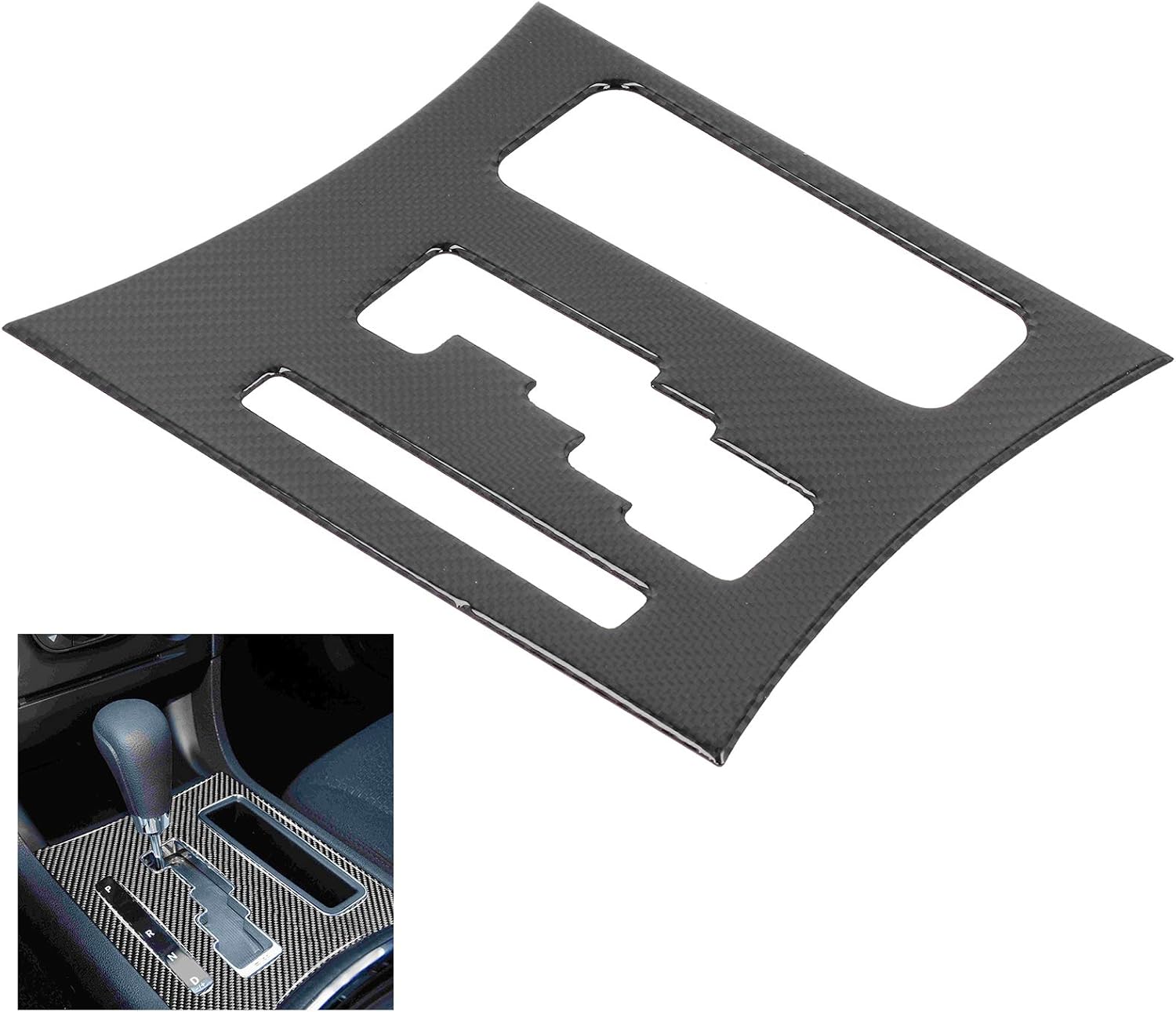 Akozon Carbon Fiber Pattern Center Console Gear Shift Panel Cover Trim Central Control Panel Frame Decor for 2011-2014(Auto)