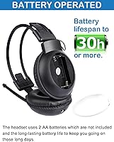 Vista 5 de ZHIWHIS Radio portátil FM, auriculares estéreo con LCD, plegable, receptor de conferencia de bolsillo Walkmen, pequeños auriculares inalámbricos