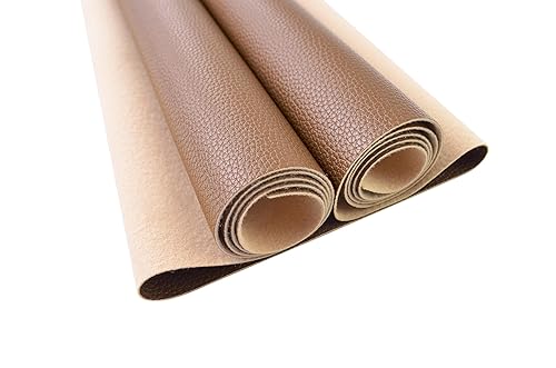 1 Yards 54" x 36" Soft Faux Leather Fabric Brown
