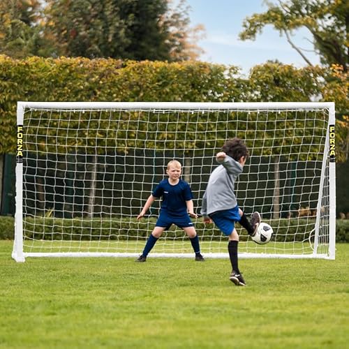FORZA 12ft x 6ft Football Goal | All Weather uPVC Garden Goals with Quick and Easy Assembly - Optional Training Football, Target Sheet & Carry Bag (1. Goal) - Image 4