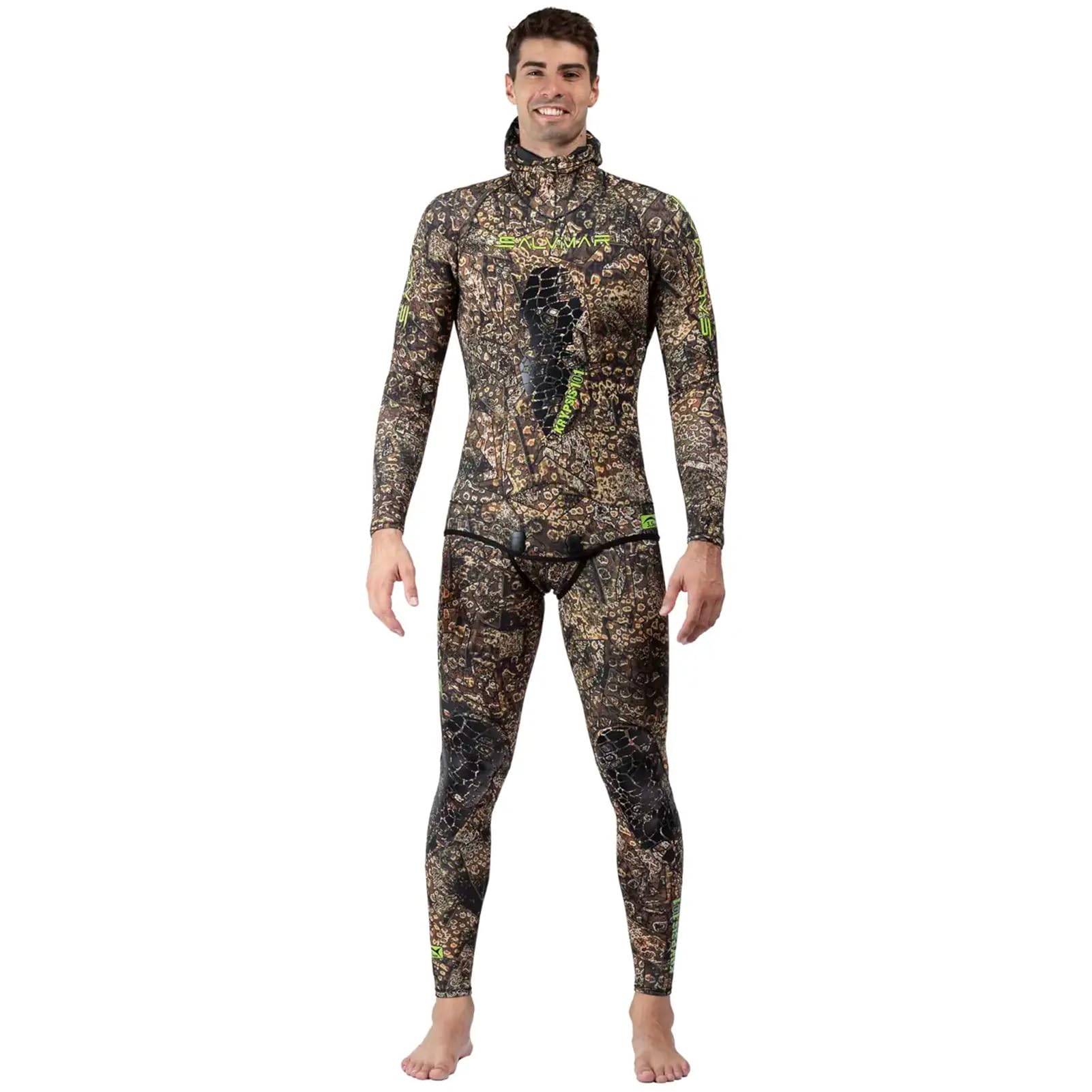 Salvimar Krypsis 101 Men's Wetsuit, Brown Camouflage, M