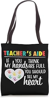 Teacher Aide Appreciation Asistant Cute Heart Gift women Tote Bag