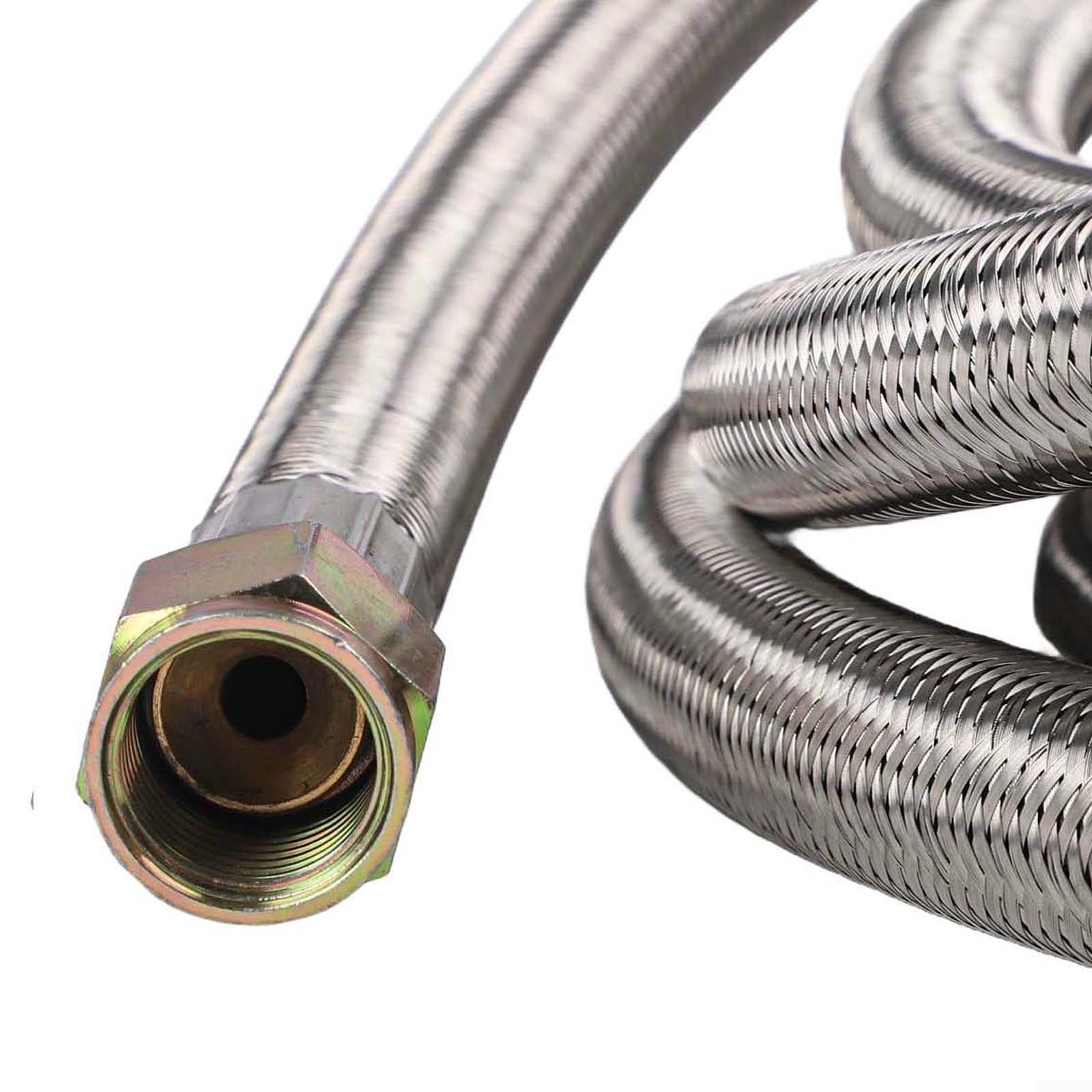 Regulador de propano de alta presión, con calibre 0-30 PSI, para, para tanque QCC1, manguera de acero inoxidable, para cocinar al aire libre, horno freidora de pavo, 5 pies (12 pies)