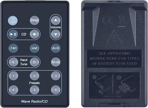 New Replacement Remote Control Compatible with Bose A5 Wave Radio/CD AWRC-1P 193334-B10 193334-B02