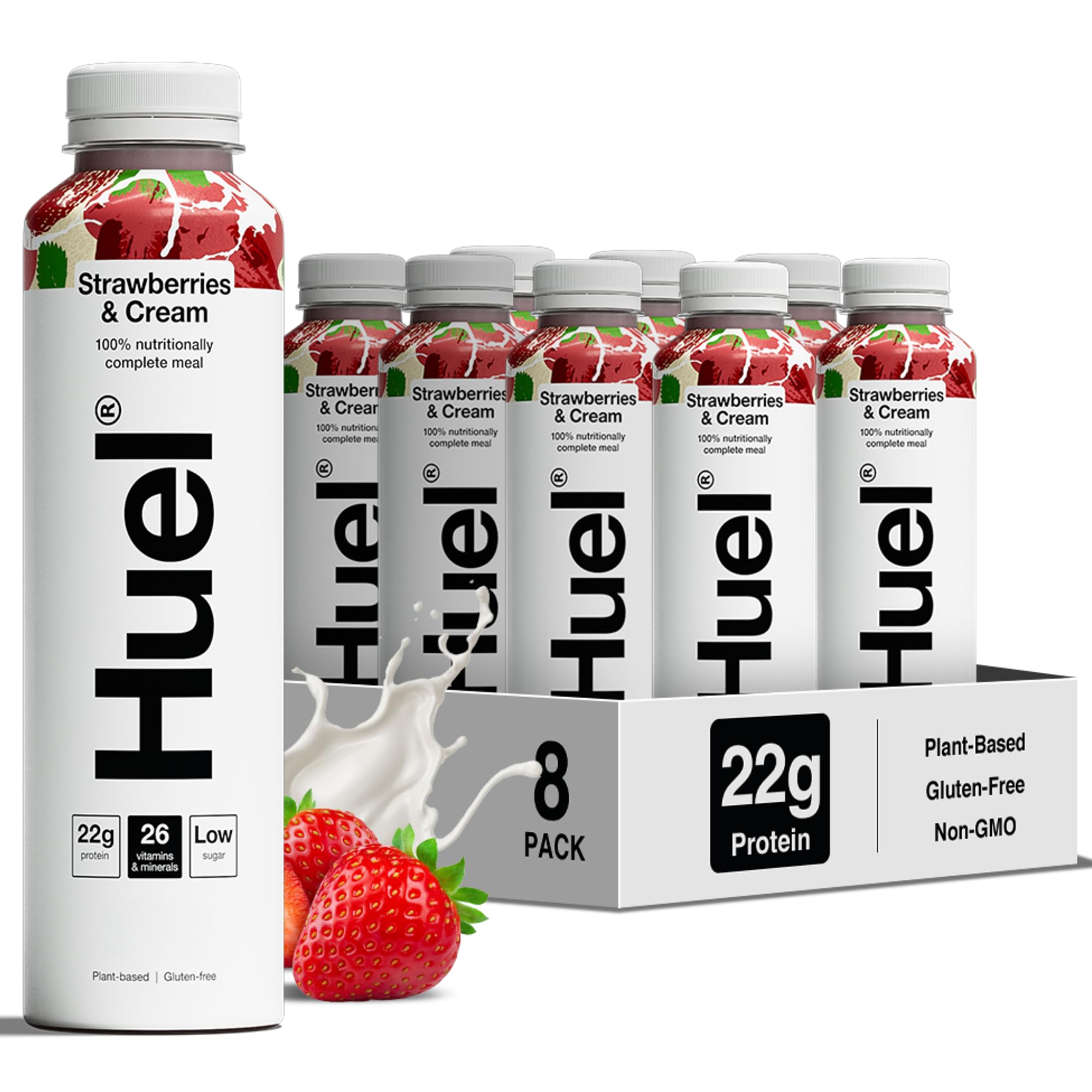 Huel Ready-to-Drink Meal | 8x500ml 20g Protein | Strawberries & Cream